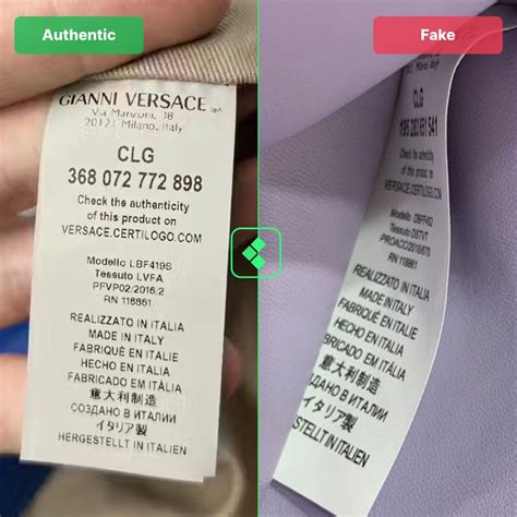 versace collection tag|Versace authentication check.